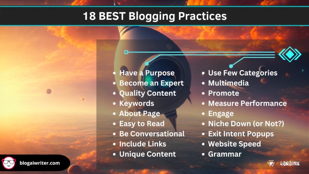18 best blogging practices
